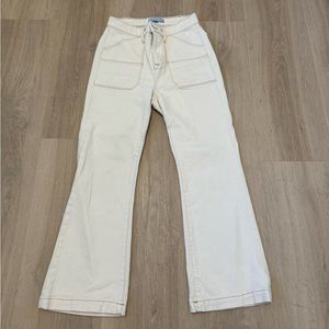Antonio Melani Cream denim with tan stitching